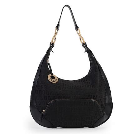 fendi black monogram hobo|More.